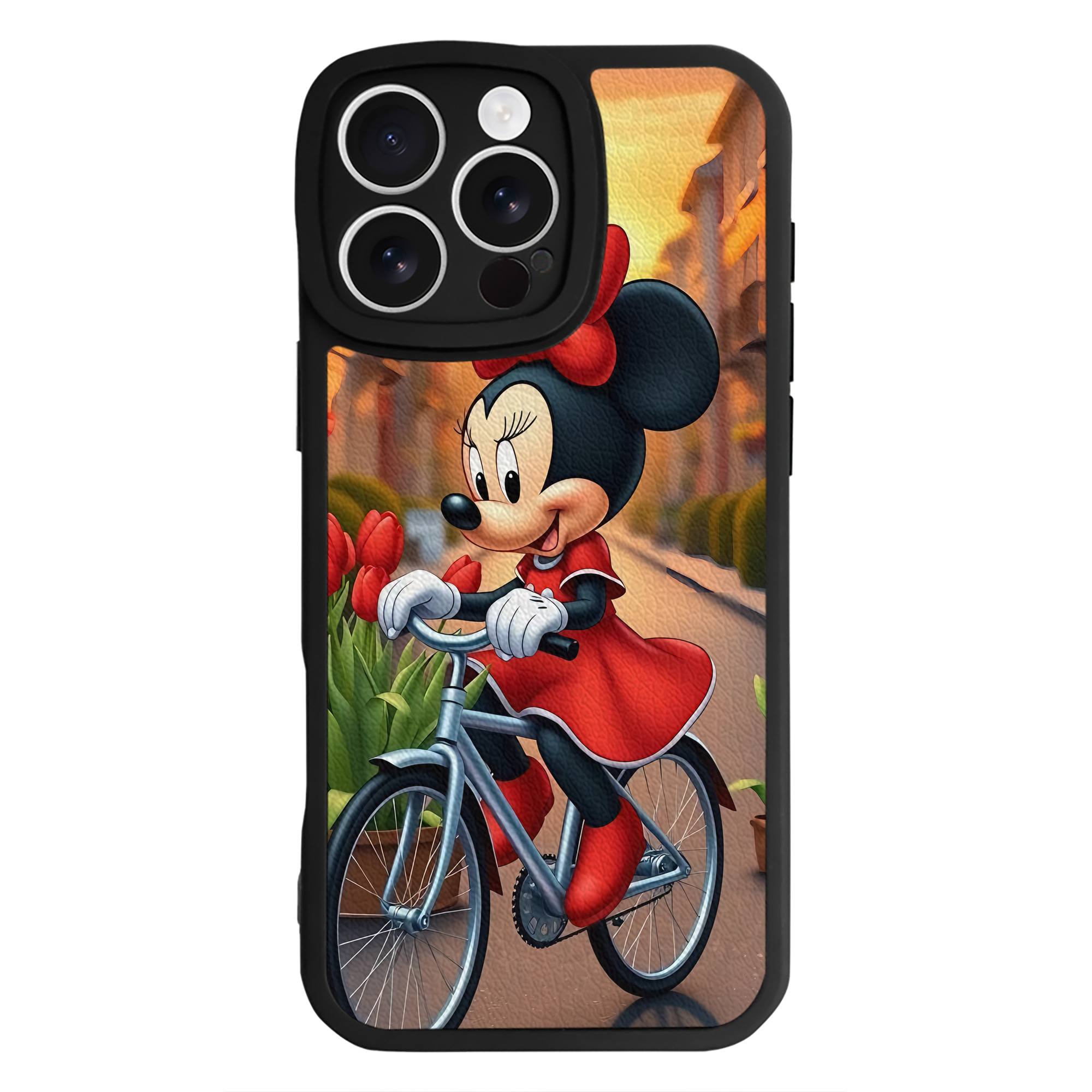 （画像用） ミッキーマウス Mickey Mouse 【iPhone 16シリーズ対応】シリコンスマホケース（レザー調） 材質：シリコン